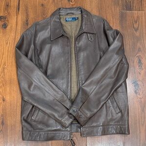 Polo by Ralph Lauren Chocolate Brown Leather Jacket